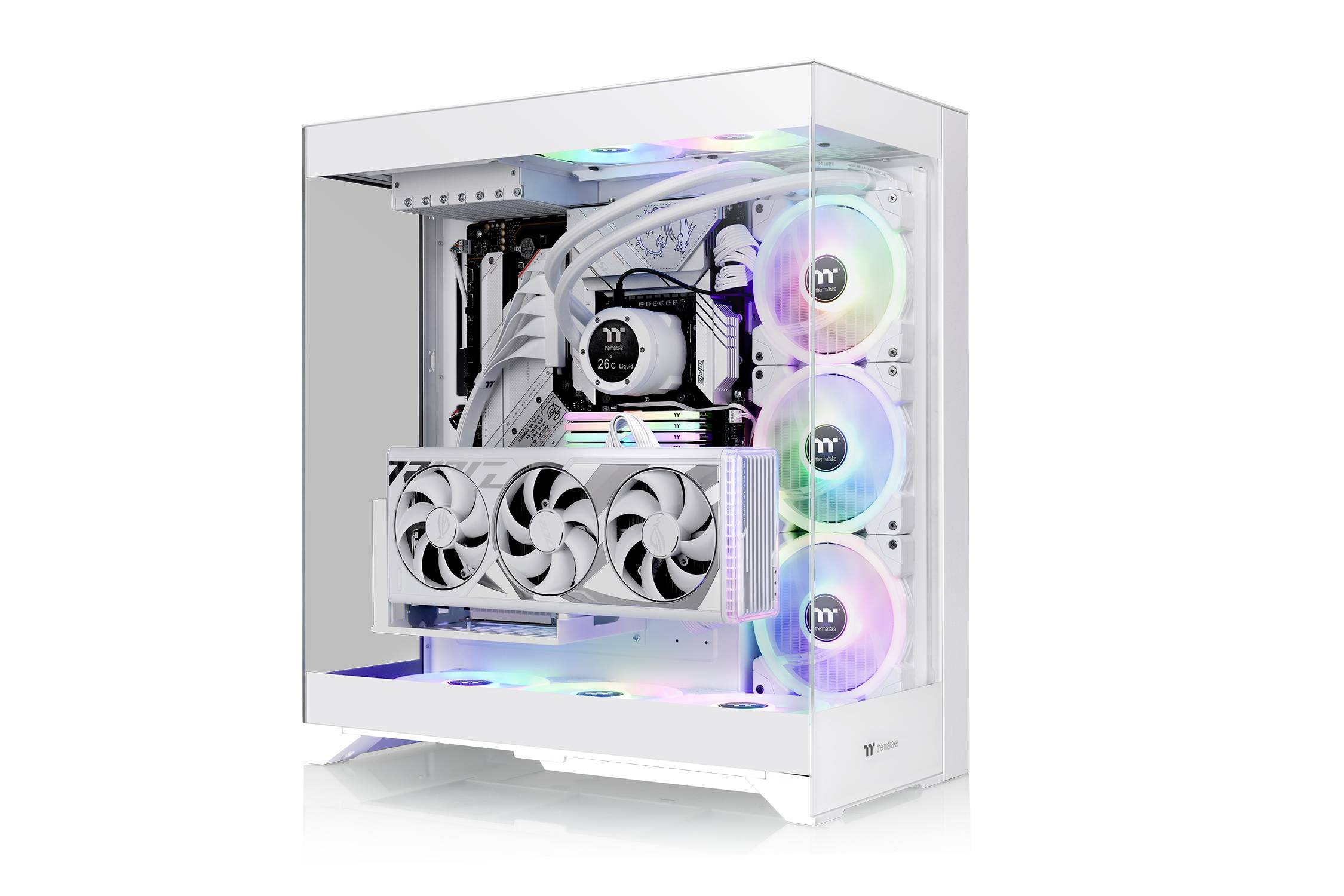 Thermaltake CTE E550 TG Snow White Midi-Tower PC-Gehäuse Schnee-Weiß