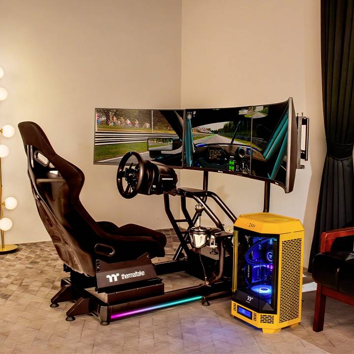 Thermaltake GR500 Racing Simulator Cockpit Rennsitz Schwarz