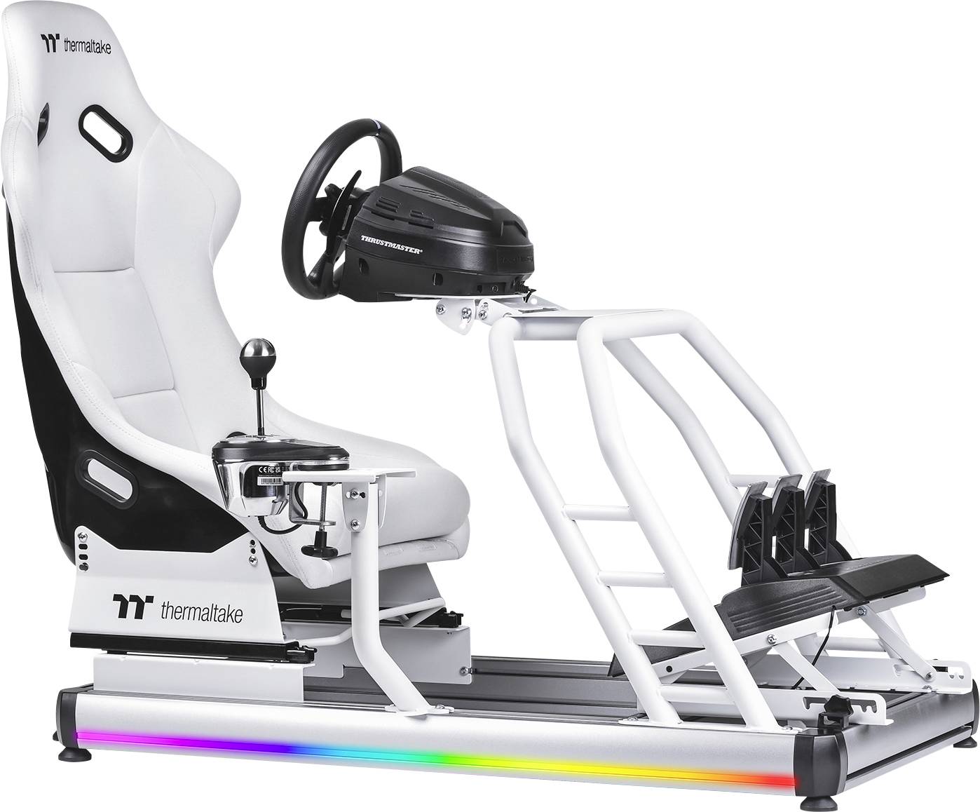 Thermaltake GR500 Snow Racing Simulator Cockpit Rennsitz Weiß