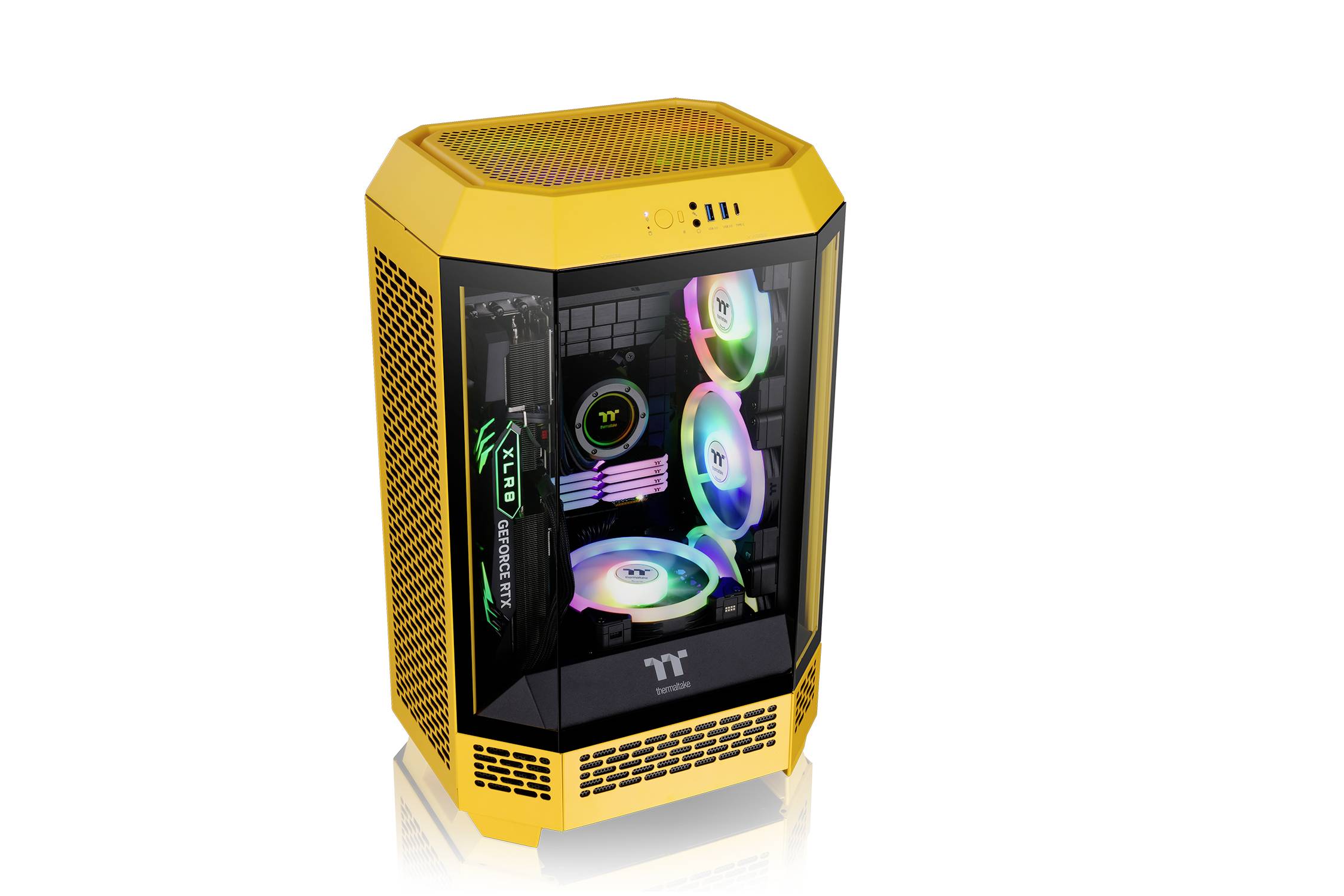 Thermaltake The Tower 300 Bumblebee Micro-Tower PC-Gehäuse Gelb