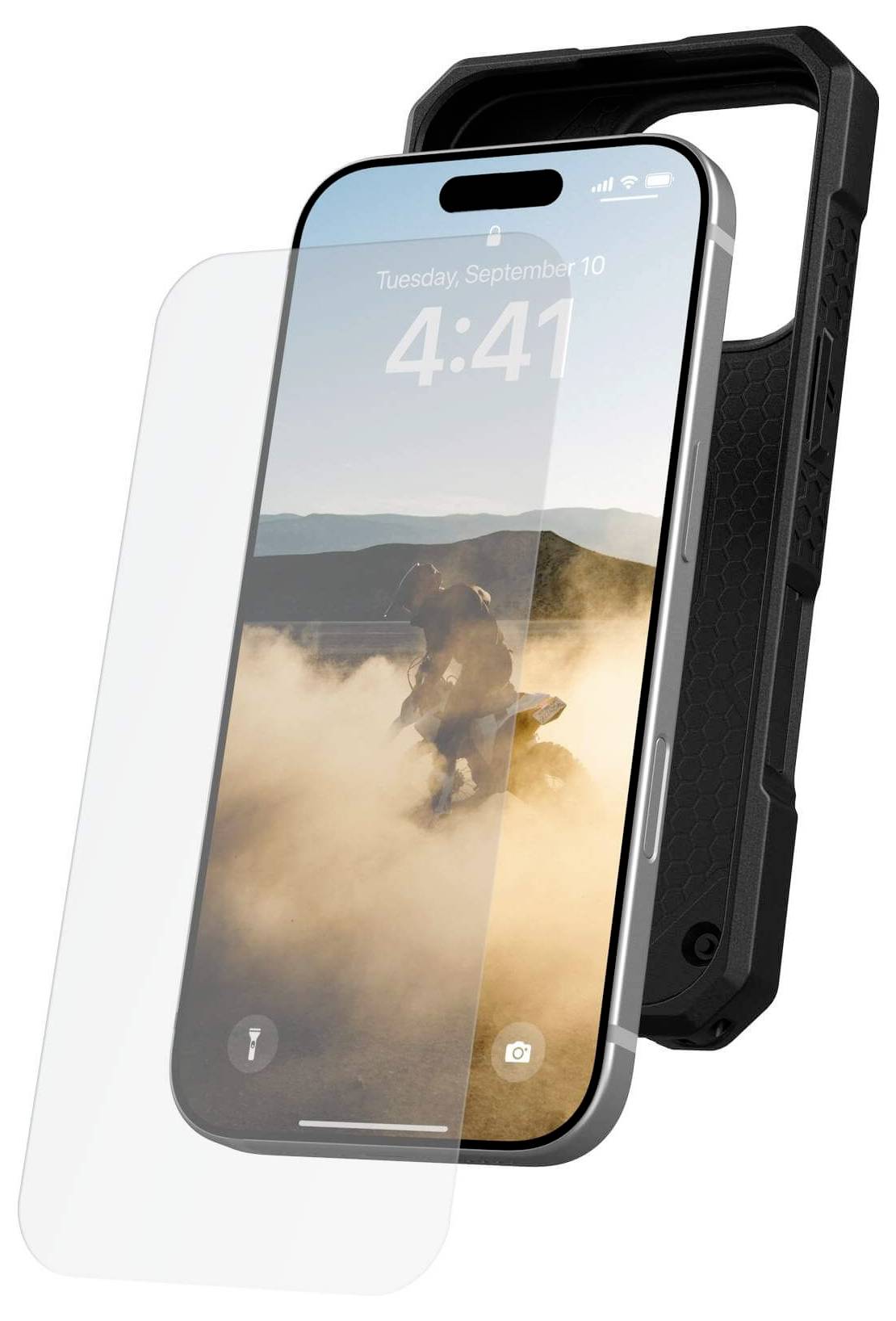 Urban Armor Gear ULTRA Tempered Glass Displayschutzglas Apple iPhone 16 Pro 1 St. Anti-Fingerprint, antibakteriell, entspiegelt, kratzfest