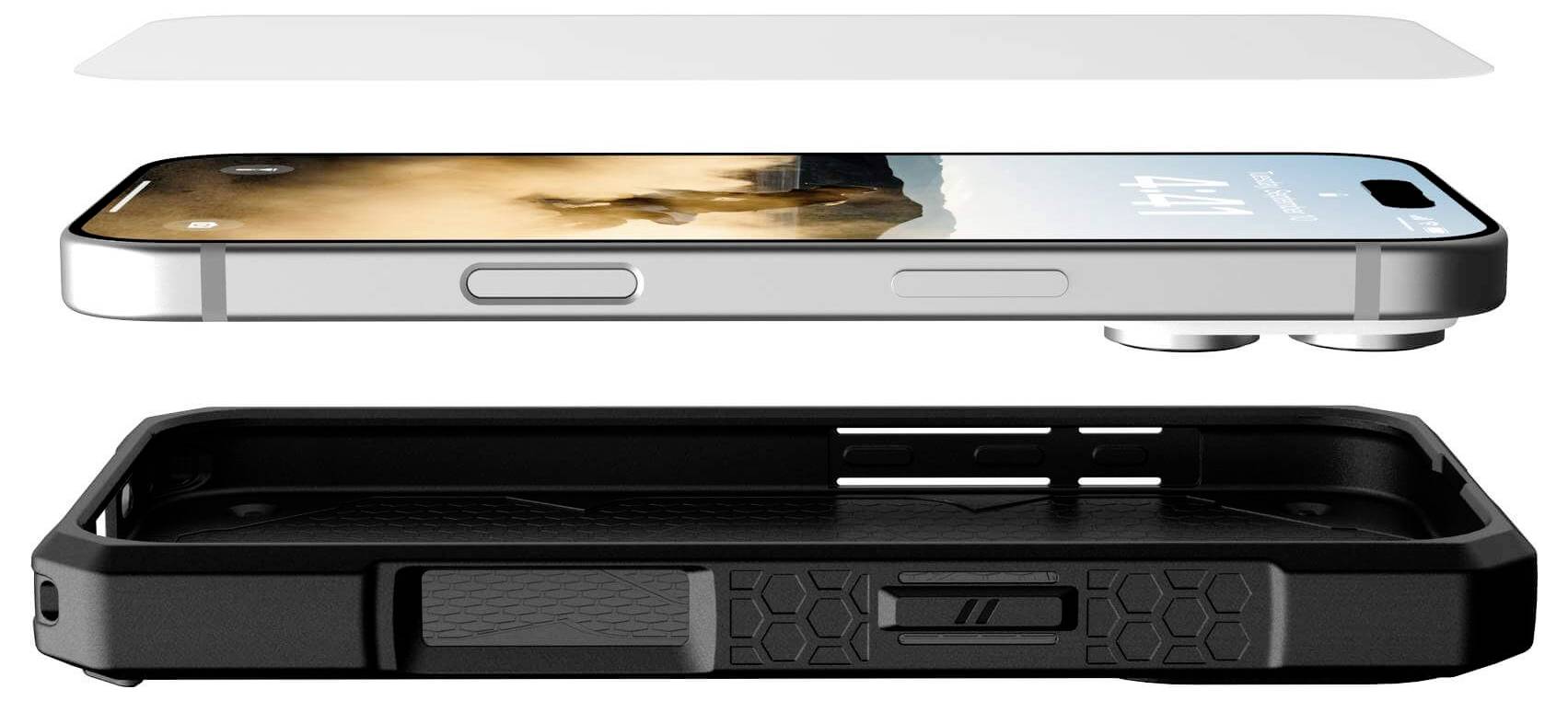 Urban Armor Gear ULTRA Tempered Glass Displayschutzglas Apple iPhone 16 Pro 1 St. Anti-Fingerprint, antibakteriell, entspiegelt, kratzfest