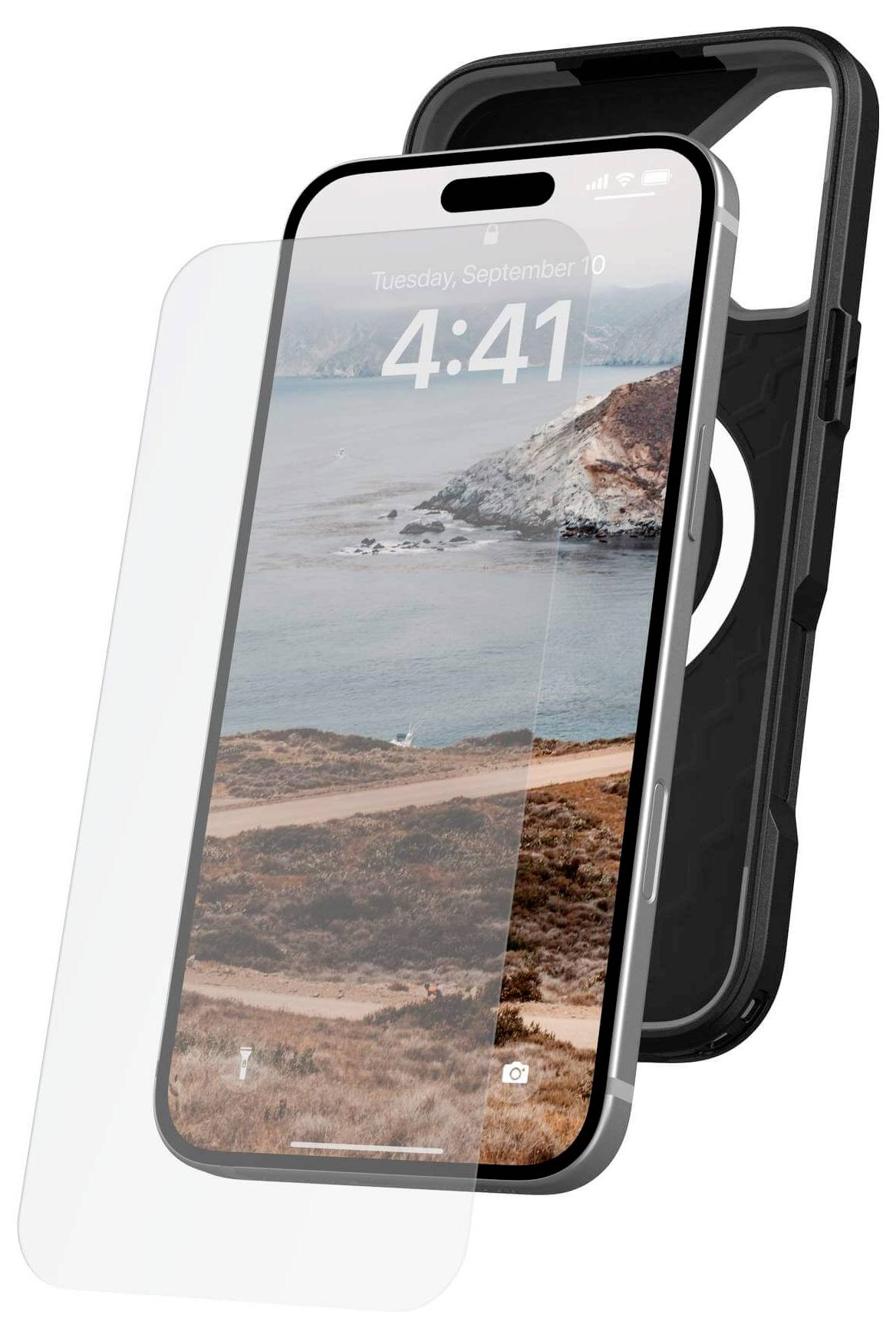 Urban Armor Gear Tempered Glass Displayschutzglas Apple iPhone 16 Plus, iPhone 15 Plus 1 St. Anti-Fingerprint, kratzfest 14436111NA