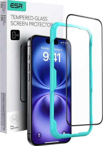 ESR Tempered-Glass Displayschutzglas Apple iPhone 16, iPhone 15 1 St. Anti-Fingerprint, kratzfest 1