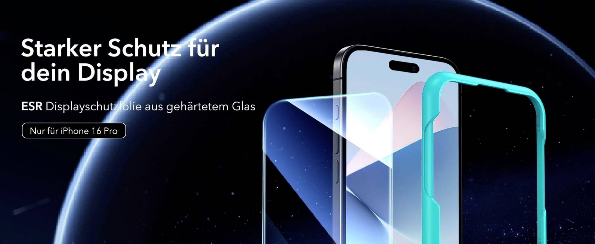 ESR Tempered-Glass Displayschutzglas Apple iPhone 16 Pro 1 St. Anti-Fingerprint, kratzfest 1D76500301