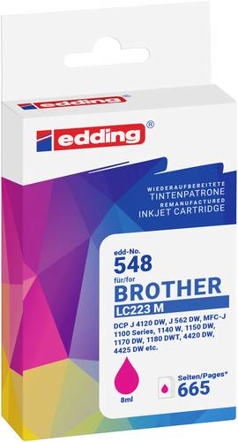 Edding Druckerpatrone ersetzt Brother LC223M Kompatibel Magenta EDD-548 18-548-01