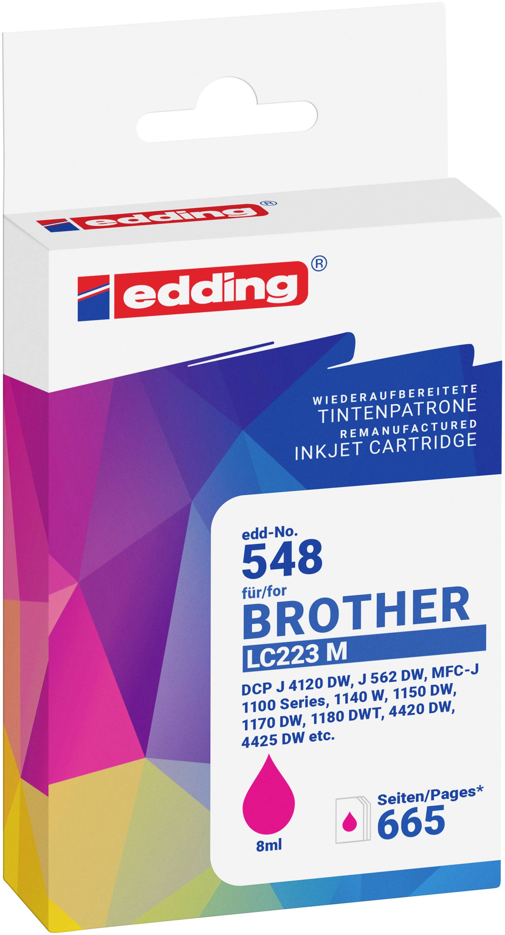 Edding Druckerpatrone ersetzt Brother LC223M Kompatibel Magenta EDD-548 18-548-01