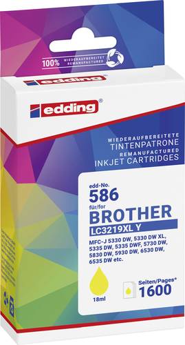 Edding Druckerpatrone ersetzt Brother LC-3219XLY Kompatibel Gelb EDD-586 18-586-01
