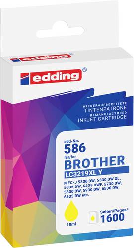 Edding Druckerpatrone ersetzt Brother LC3219XLY Kompatibel Gelb EDD-586 18-586-01