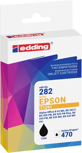 Edding Druckerpatrone ersetzt Epson T1291 Kompatibel Schwarz EDD-282 18-282-01
