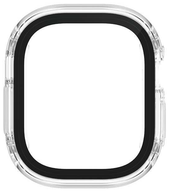 Ein transparenter, rechteckiger Rahmen mit abgerundeten Ecken und einem schwarzen Innenrand.