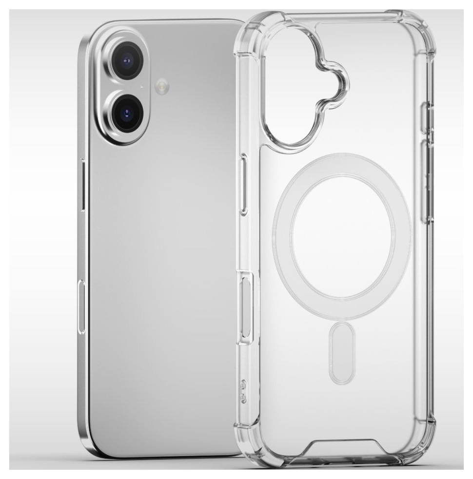 4Smarts Hybrid Case Ibiza Backcover Apple iPhone 16 Transparent Induktives Laden 541182