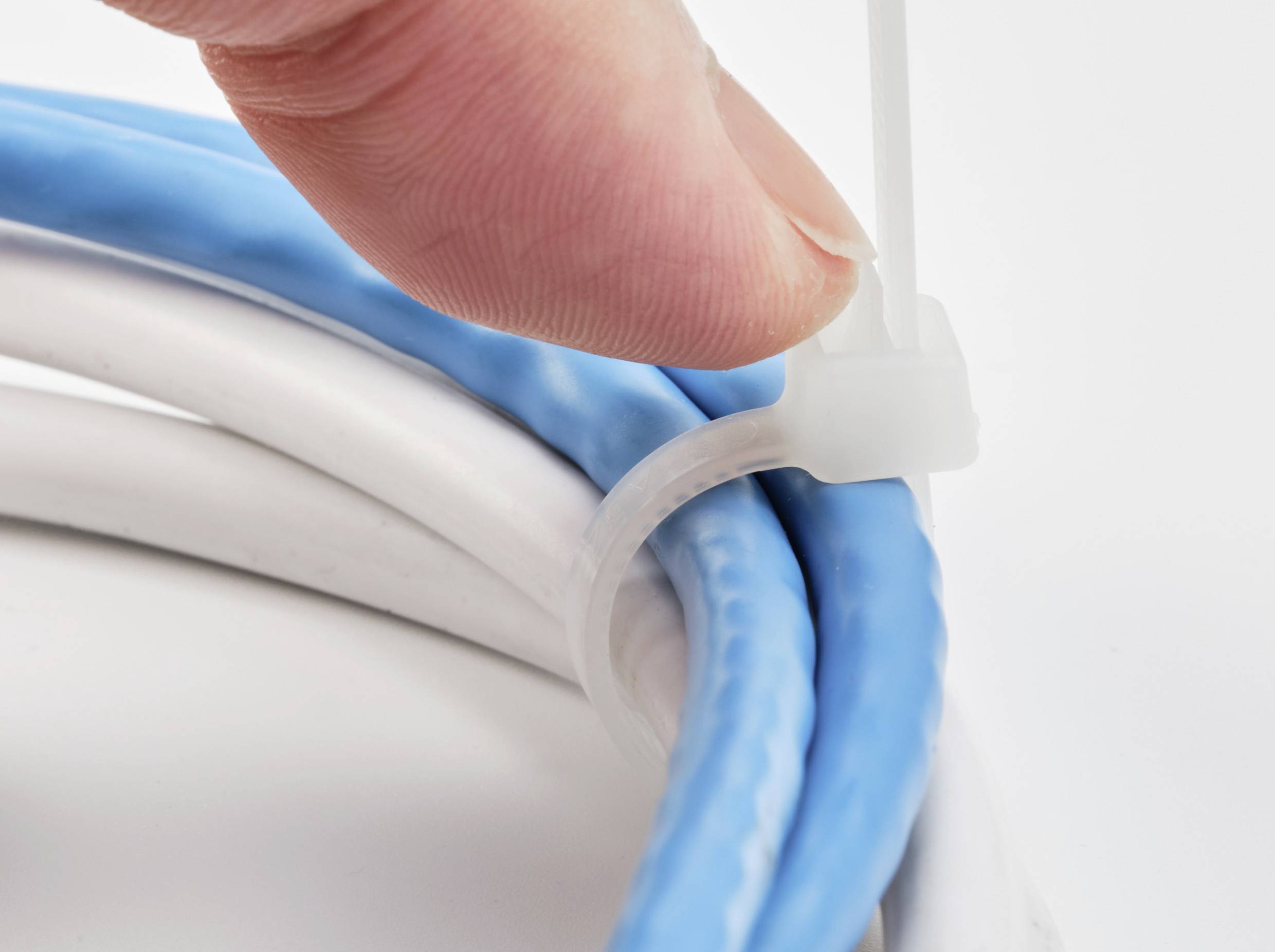 TRU COMPONENTS TC-13340660 TC-RT-160-4.6-N Kabelbinder 160mm 4.6mm Natur Lösbar, chemische Beständigkeit 100St.