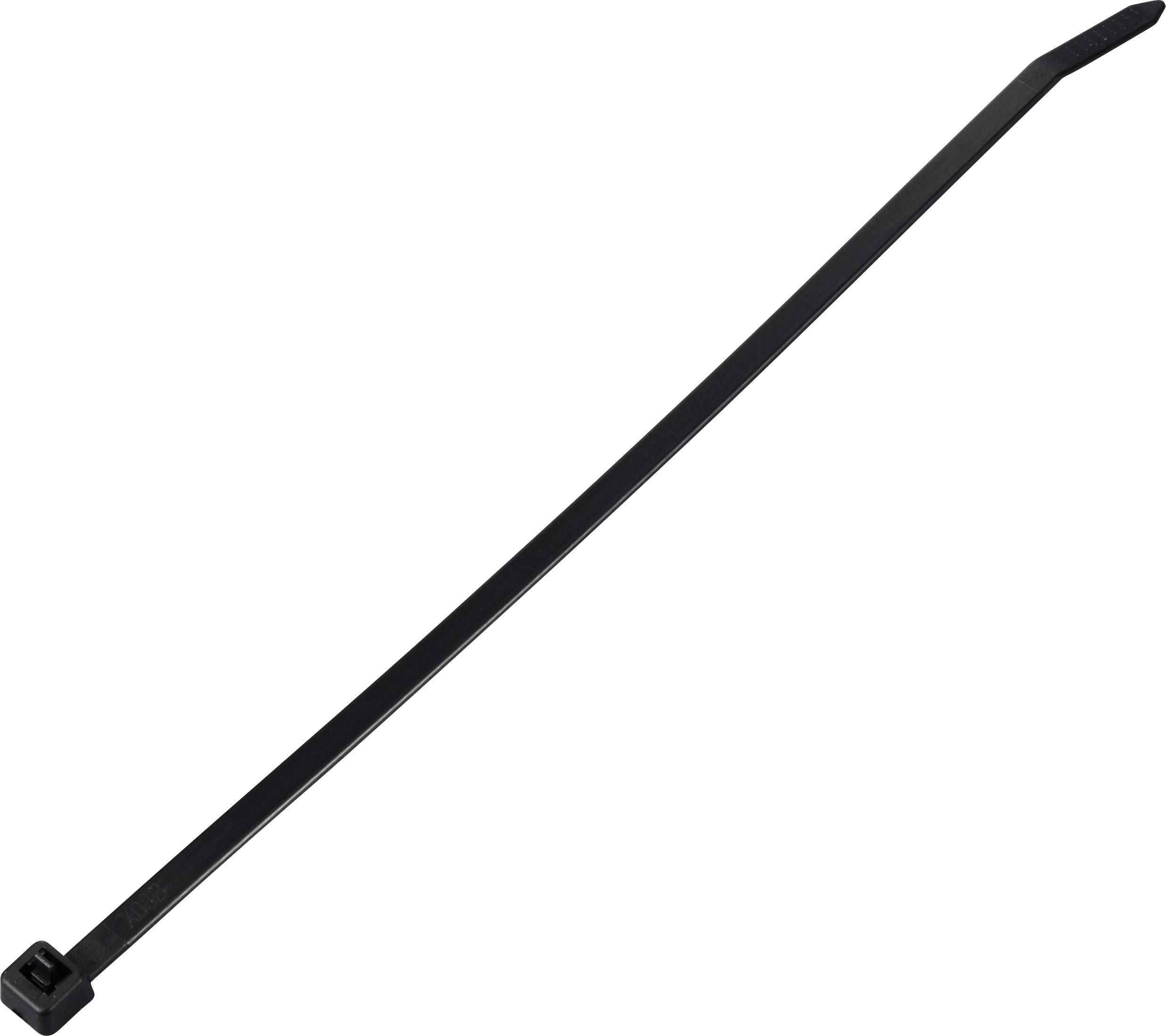 TRU COMPONENTS TC-13340664 TC-RT-200-4.6-B Kabelbinder 200mm 4.6mm Schwarz Lösbar, chemische Beständigkeit, UV-stabilisiert 100St.