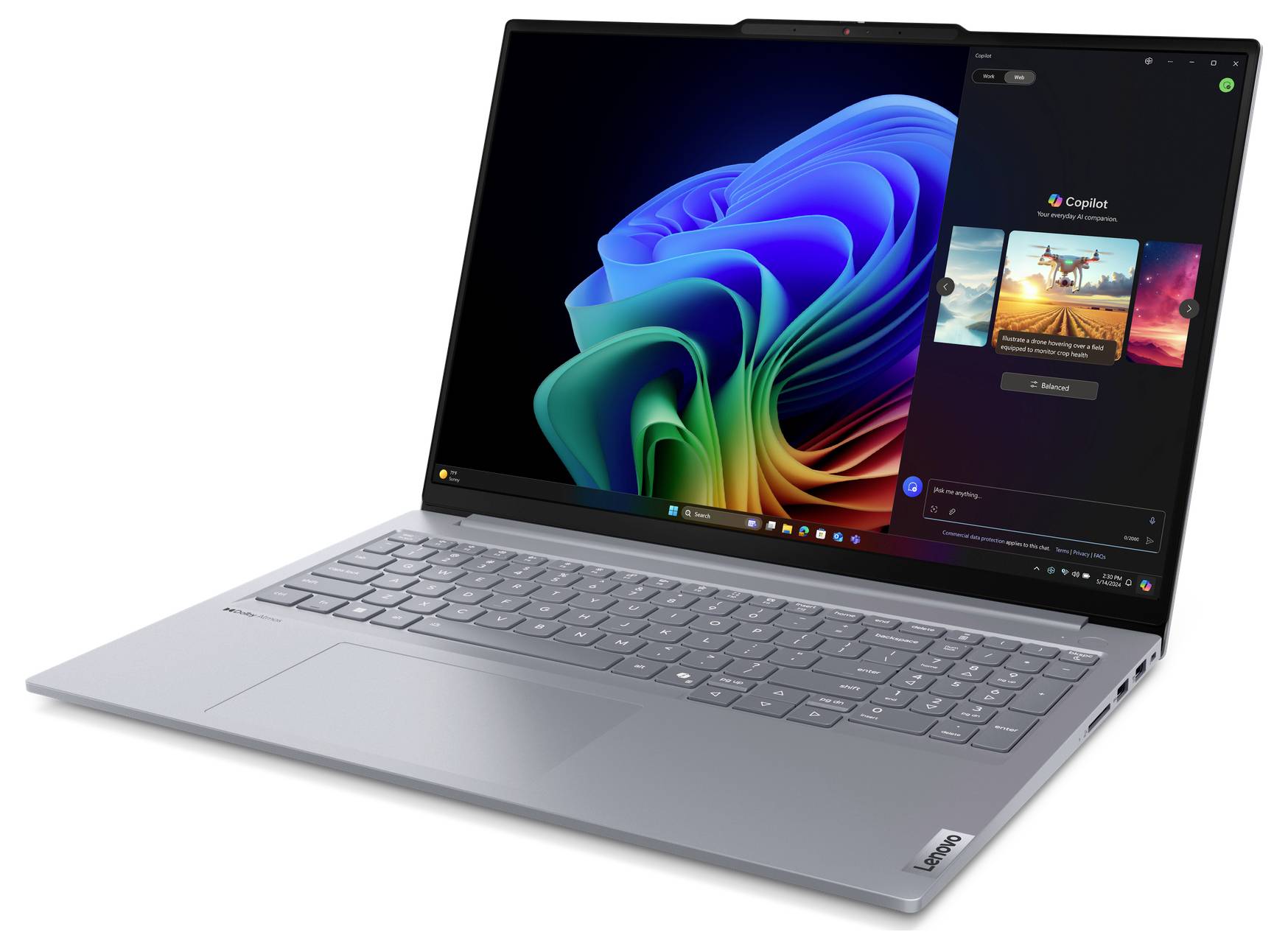 Lenovo Notebook ThinkBook 16 G7 Snapdragon X TS 40.6 cm (16 Zoll) WUXGA Qualcomm® Snapdragon X1P-42-100 16 GB RAM 512 GB SSD Deutsch, QWERTZ