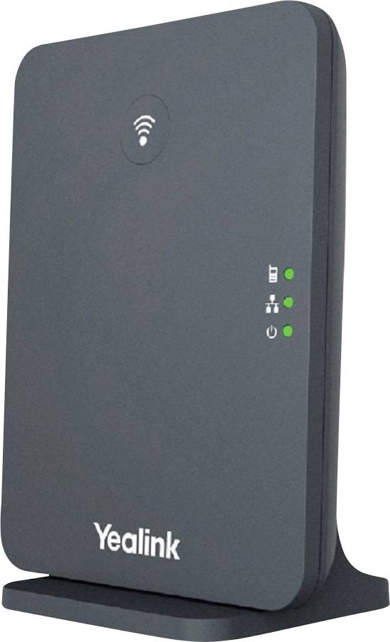 Yealink W70B DECT (Single Cell Base) DECT/VoIP Basisstation Anzahl Nebenstellen (FXS): 20 Anzahl Systemtelefone: 10