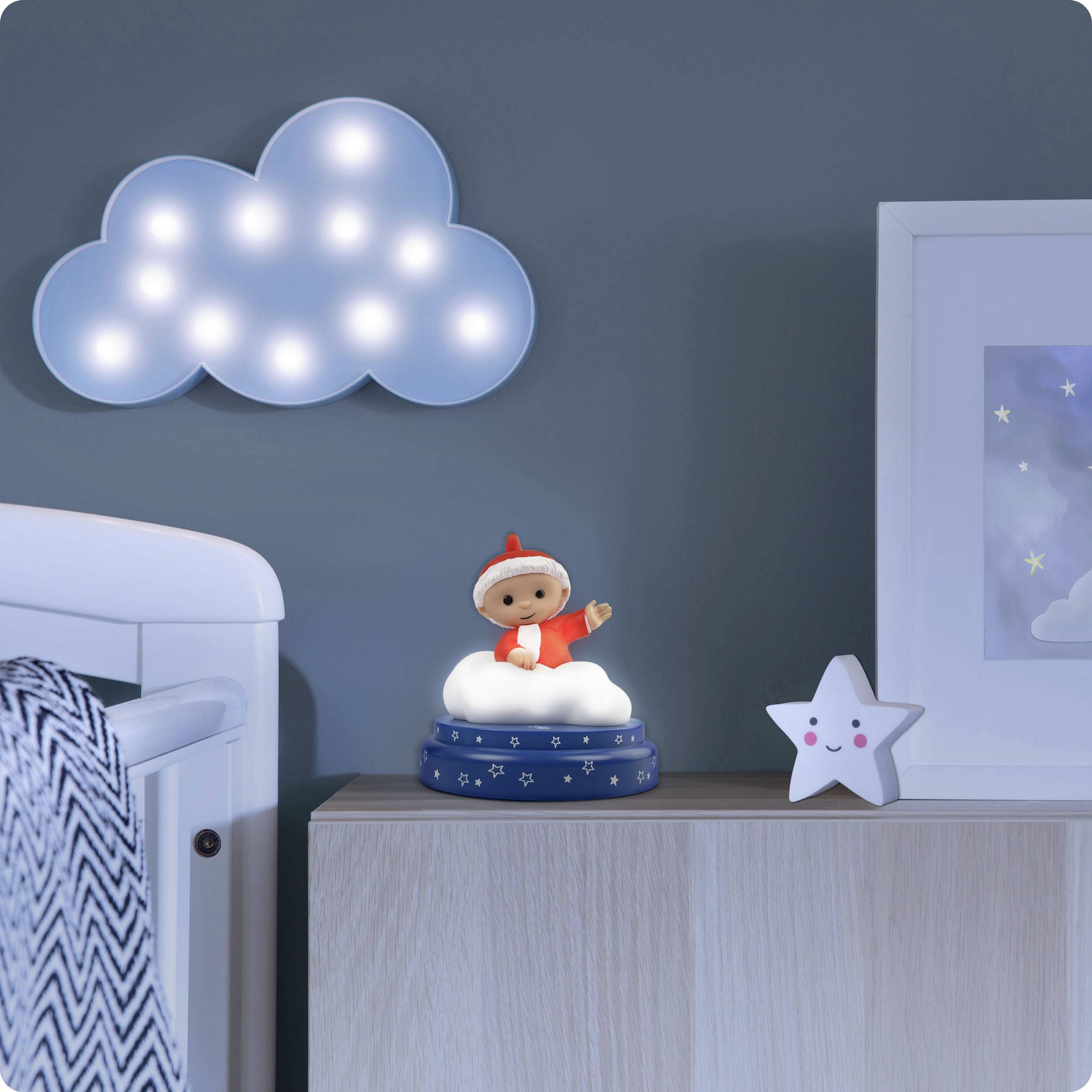 Ansmann Sandmann 1800-0087 LED-Nachtlicht San Francisco LED Kaltweiß Multi-Color, Blau, Weiß, Rot