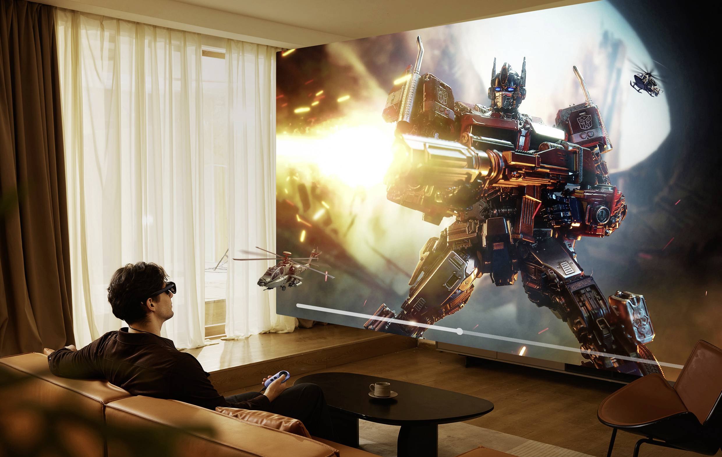 Rokid AR Joy 2 - Station (Portable Android TV System) + Max 2 AR Glasses Augmented Reality Brille Schwarz-Blau 32GB mit integri