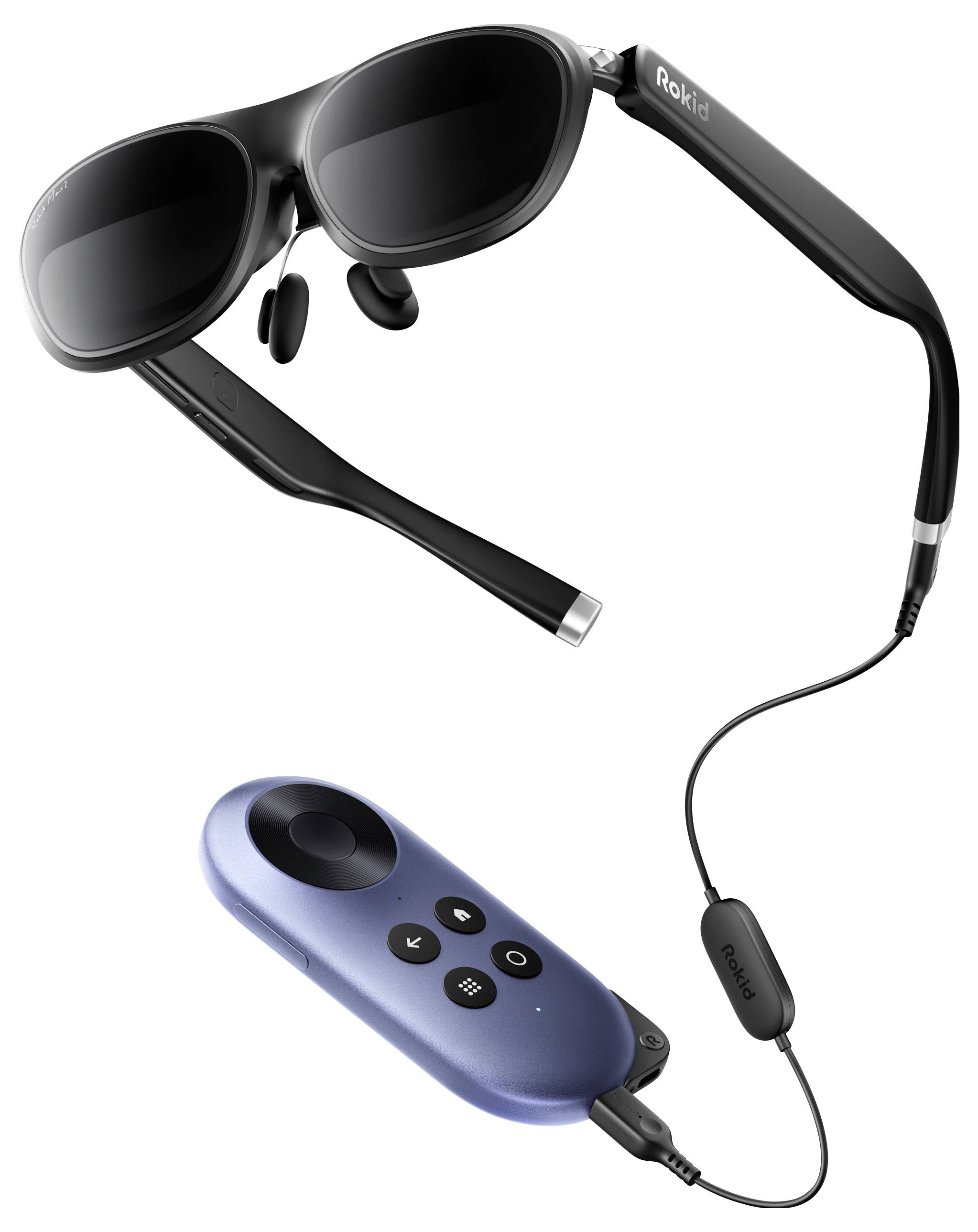 Rokid AR Joy 2 - Station (Portable Android TV System) + Max 2 AR Glasses Augmented Reality Brille Schwarz-Blau 32GB mit integri