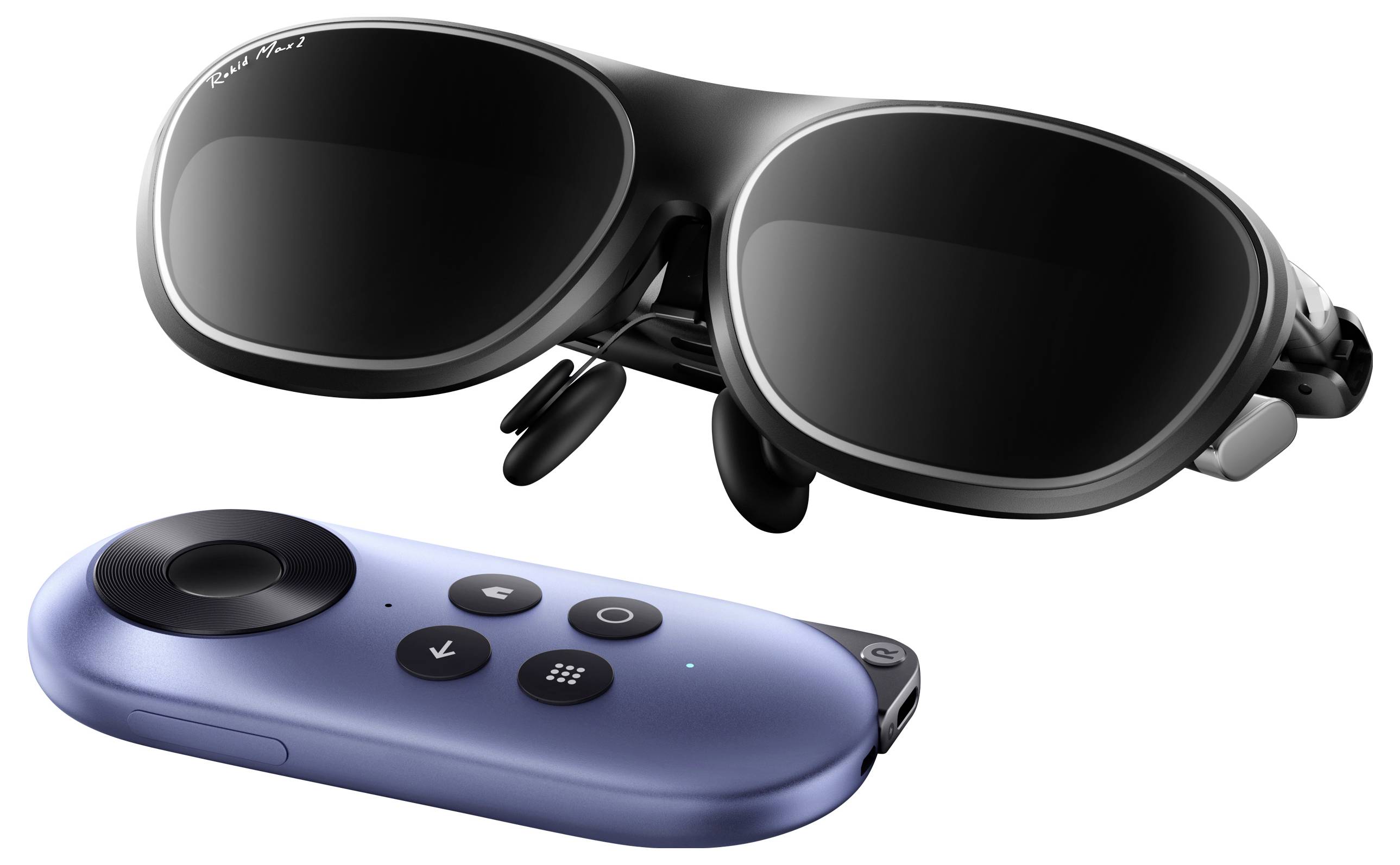 Rokid AR Joy 2 - Station (Portable Android TV System) + Max 2 AR Glasses Augmented Reality Brille Schwarz-Blau 32GB mit integri