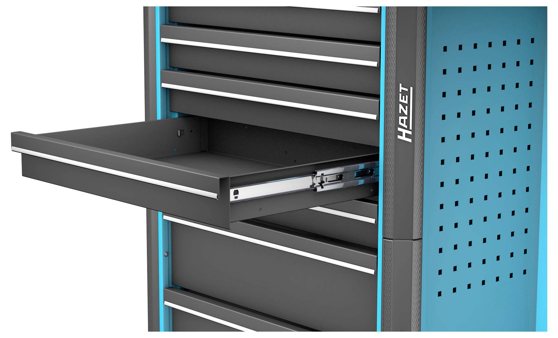 Werkzeugwagen mit offenem Schubfach, Marke 'Hazet'.