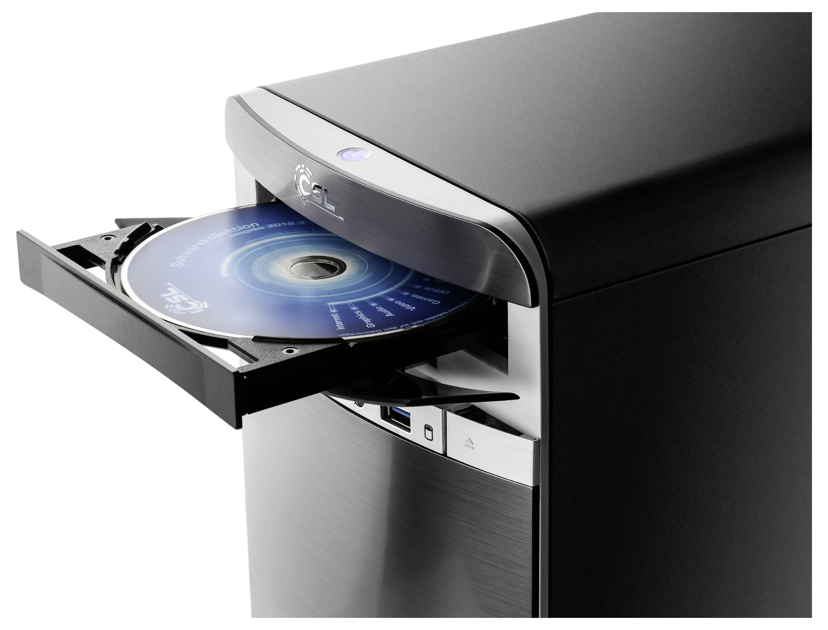 CSL Computer Desktop PC M11040H Intel® Core™ i5 12400 4.4GHz 16GB RAM 500GB SSD Intel Core™ Onboard Graphics 92057