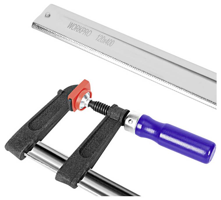 WorkPro Schraubzwinge 120 x 400mm WP232028 Produktabmessung, Länge: 400mm