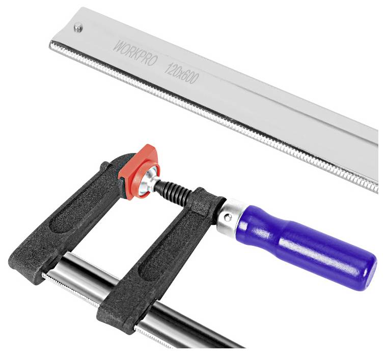 WorkPro Schraubzwinge 120 x 600 mm WP232029 Produktabmessung, Länge: 600 mm
