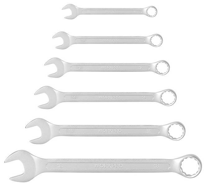 WorkPro WP202501 Ring-Maulschlüssel-Satz 6teilig Schlüsselweite (Metrisch) 8 - 18mm