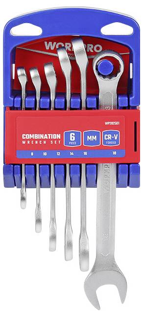 WorkPro WP202501 Ring-Maulschlüssel-Satz 6teilig Schlüsselweite (Metrisch) 8 - 18mm