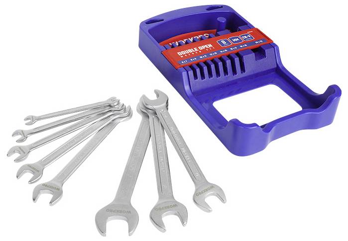 WorkPro WP202506 Doppel-Maulschlüssel-Satz 8teilig Schlüsselweite (Metrisch) 6 - 22mm