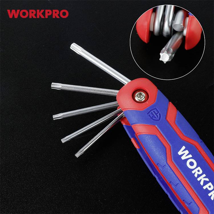 WorkPro TORX Winkelschraubendreher-Set T 9, T 10, T 15, T 20, T 25, T 27, T 30, T 40