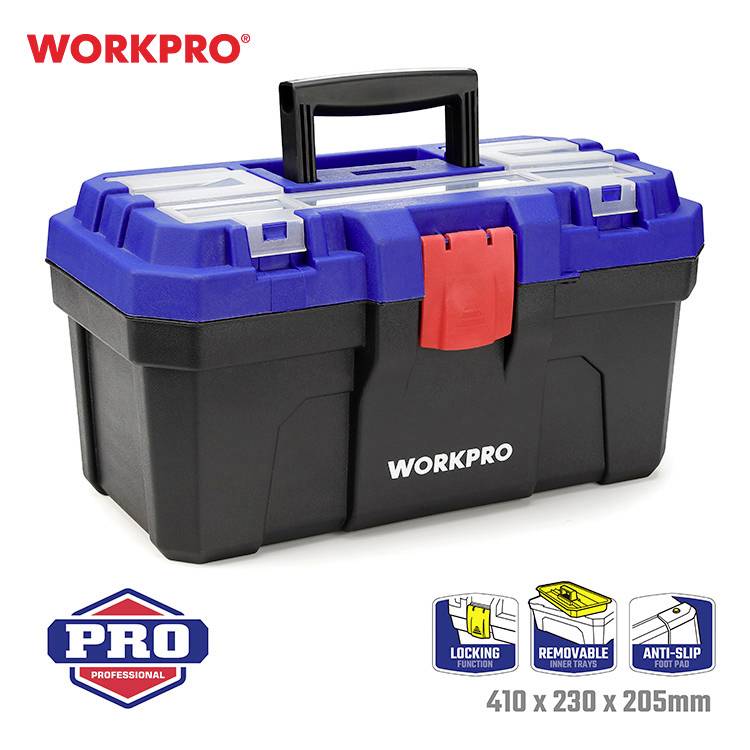 WorkPro WP283001 410 x 230 x 205mm Werkzeugkasten unbestückt Blau, Schwarz