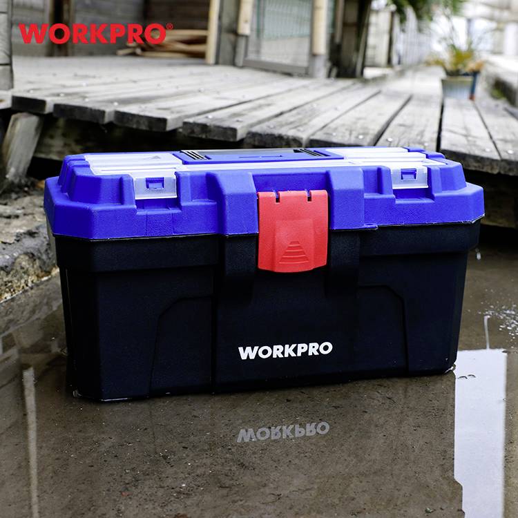 WorkPro WP283001 410 x 230 x 205 mm Werkzeugkasten unbestückt Blau, Schwarz