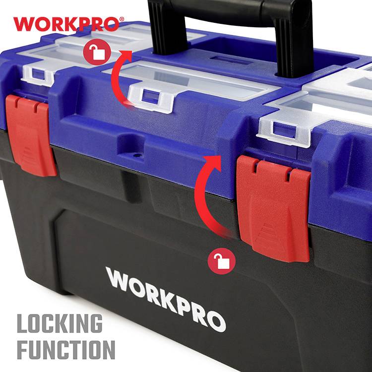 WorkPro WP283002 507 x 254 x259mm Werkzeugkasten unbestückt Blau, Schwarz