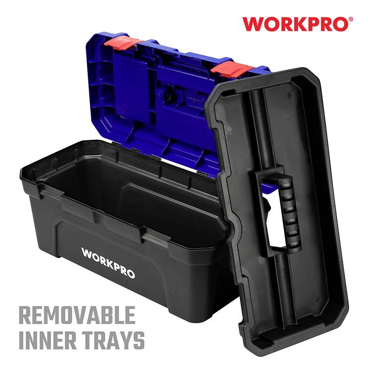 WorkPro WP283002 507 x 254 x259mm Werkzeugkasten unbestückt Blau, Schwarz