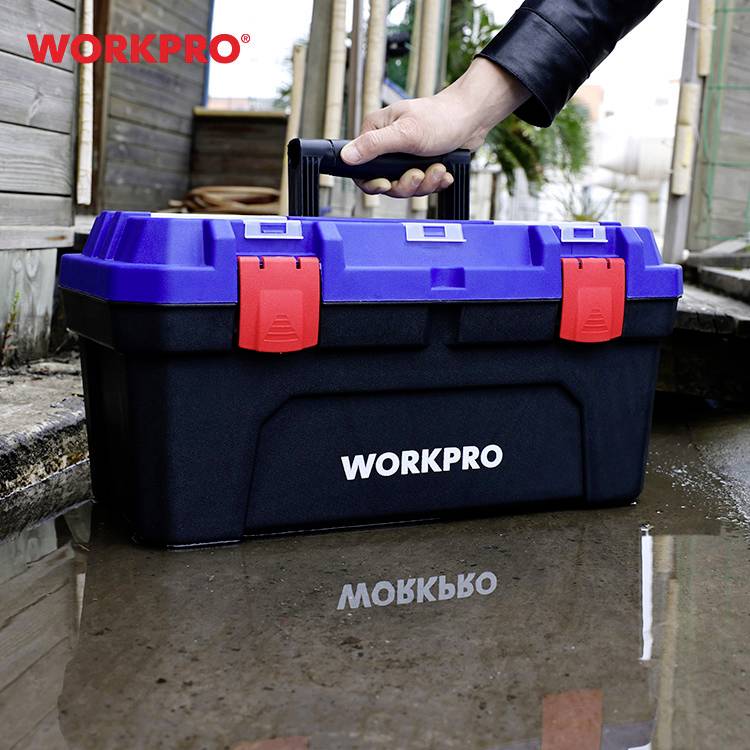 WorkPro WP283002 507 x 254 x259mm Werkzeugkasten unbestückt Blau, Schwarz