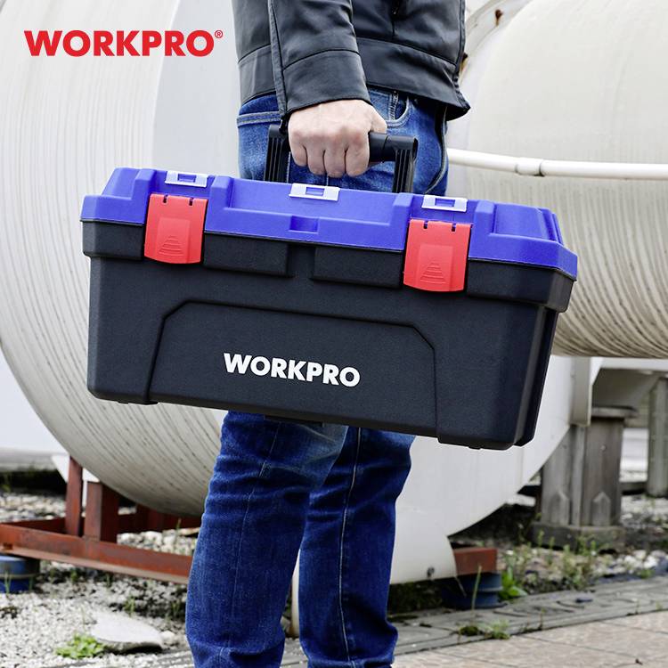 WorkPro WP283002 507 x 254 x259mm Werkzeugkasten unbestückt Blau, Schwarz