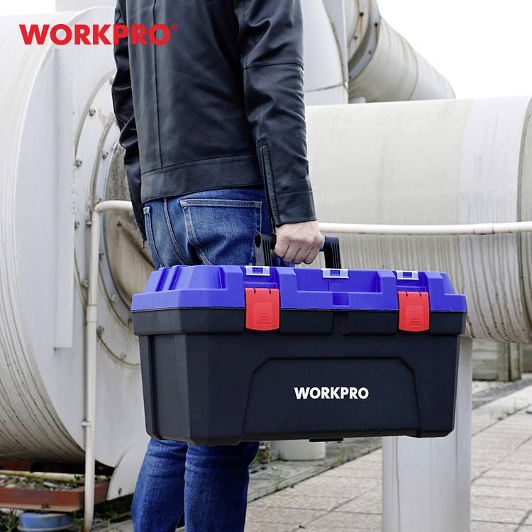 WorkPro WP283003 572 x 300 x 295mm Werkzeugkasten unbestückt Blau, Schwarz