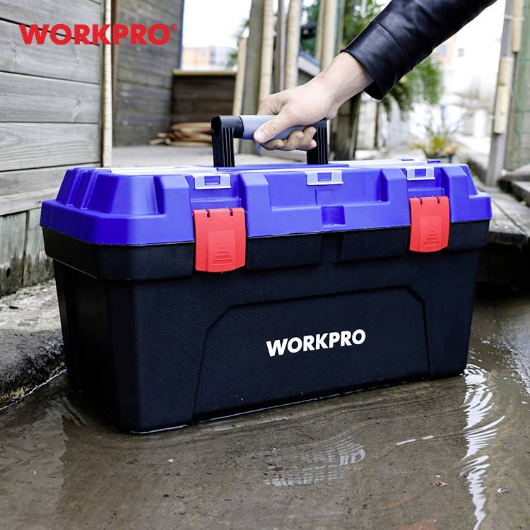 WorkPro WP283003 572 x 300 x 295mm Werkzeugkasten unbestückt Blau, Schwarz