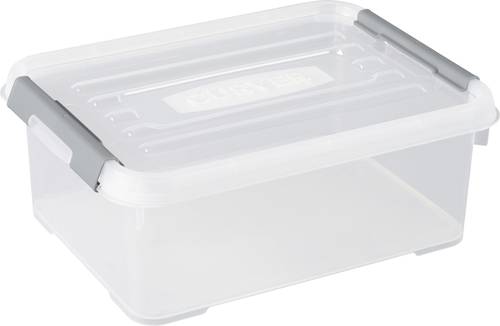 Curver 243946 Aufbewahrungsbox HANDY stapelbar (L x B x H) 400 x 290 x 150 mm Transparent, Silber 1