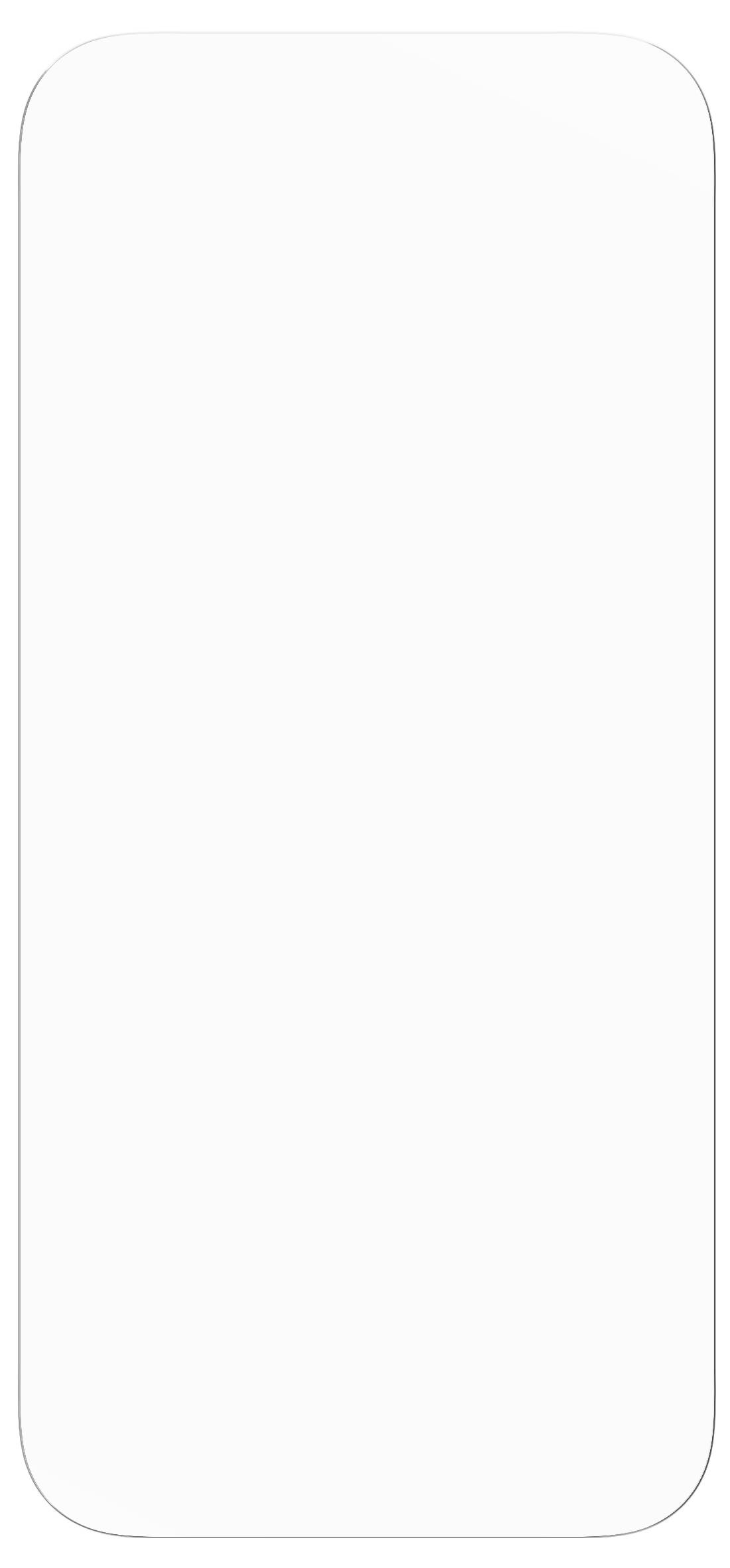 Ein hellgrauer, leerer Smartphone-Bildschirm im Hochformat.