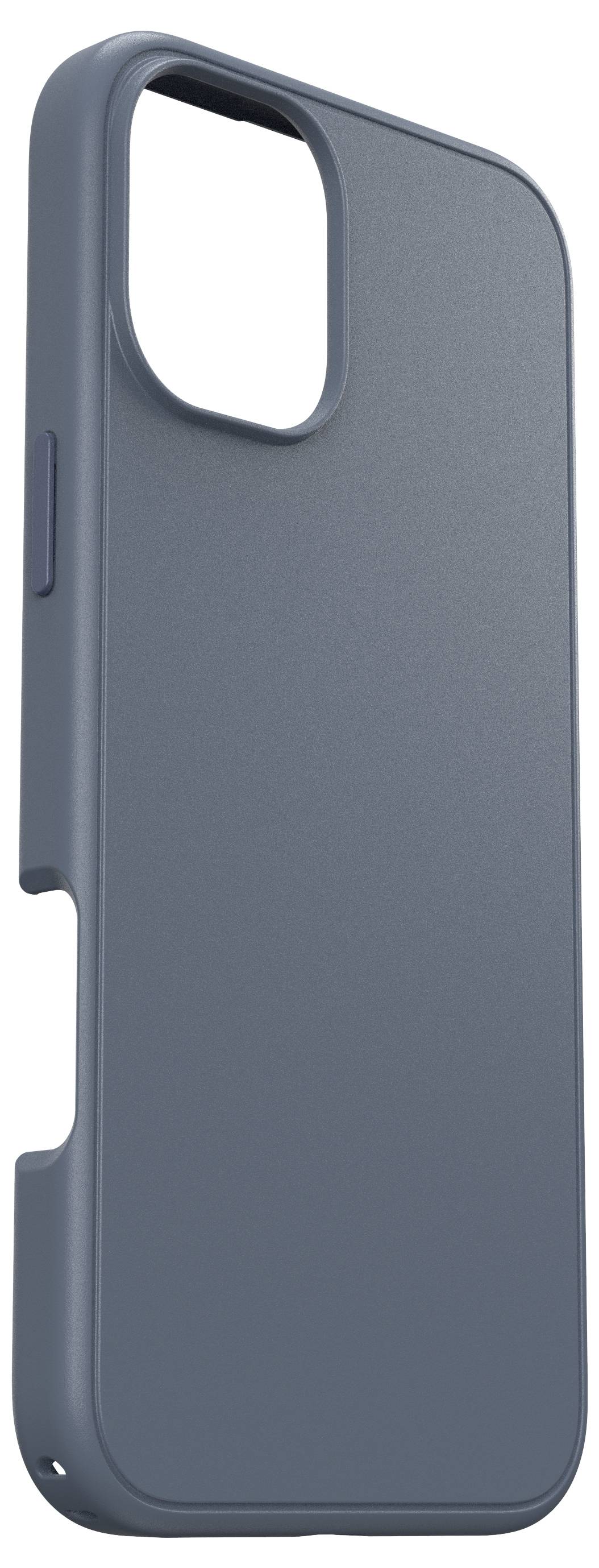 Dunkelblaue Handyhülle mit glatter Oberfläche, Ausschnitt für Kamera und Bedienelemente.