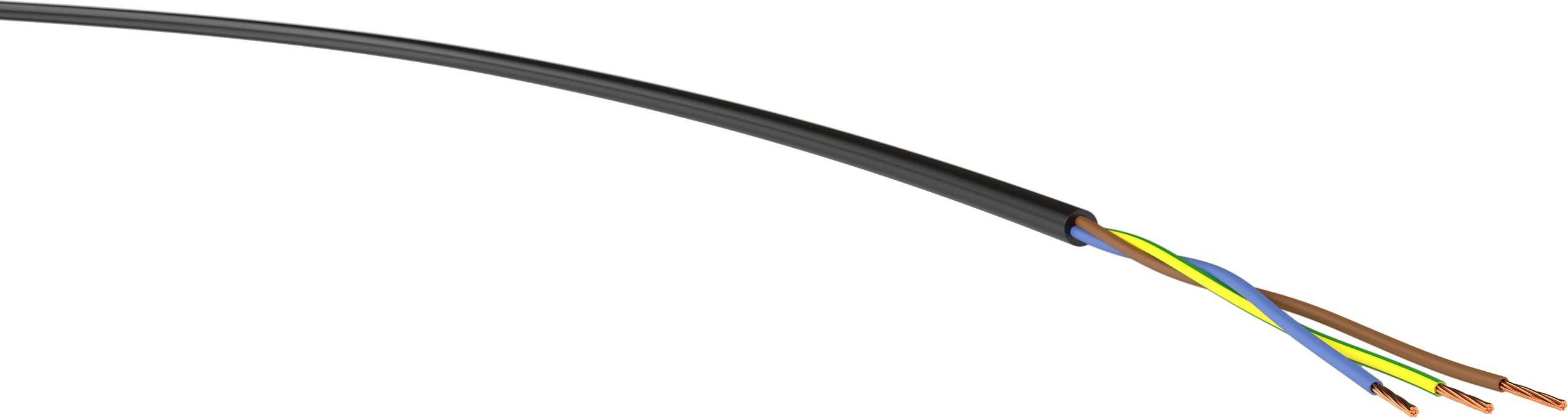 VER H05VV-F 3G1,0 br Eca Ri.50 Energieleitung H05VV-F 3G 1mm² Braun 50m