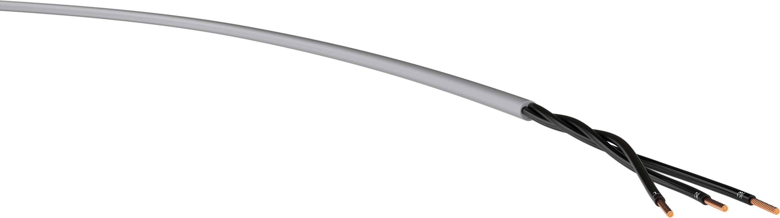 VER YSLY-OZ 3x 0,75 Ri.100 Energieleitung YSLY-OZ 3 x 0.75mm² Grau 100m