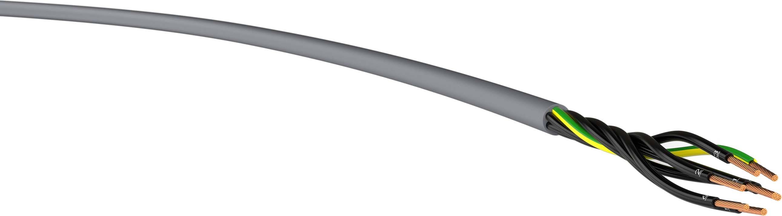 VER H05VV5-F 7G 0,75 Ri.100 Energieleitung H05VV5-F 7G 0.75mm² Grau 100m