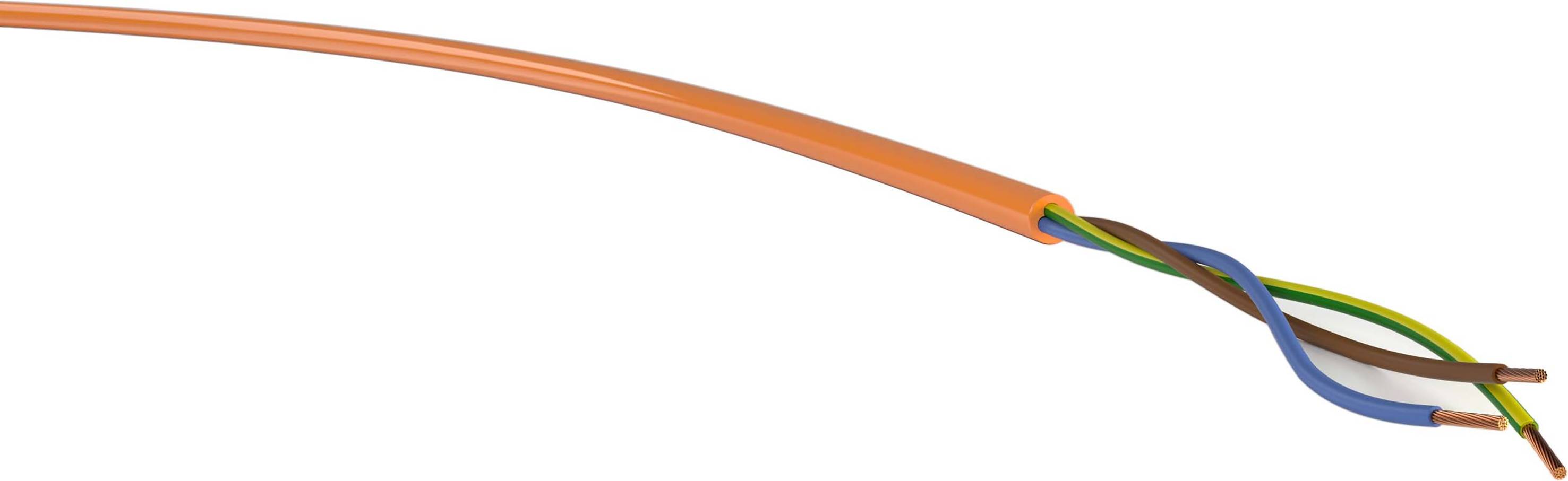 VER H07BQ-F 3G 2,5 Ri. 50 Energieleitung H07BQ-F 3G 2.50mm² Orange 50m