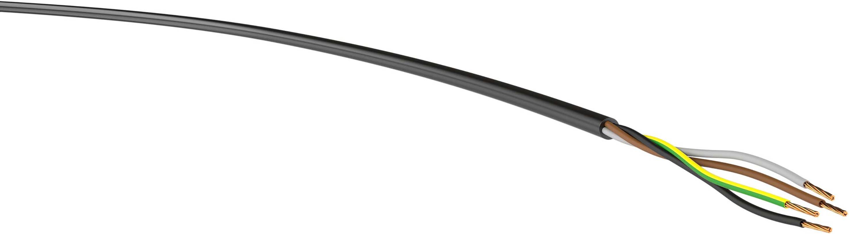VER H05VV-F 4G0,75sw Eca Ri.50 Energieleitung H05VV-F 4G 0.75mm² Schwarz 50m