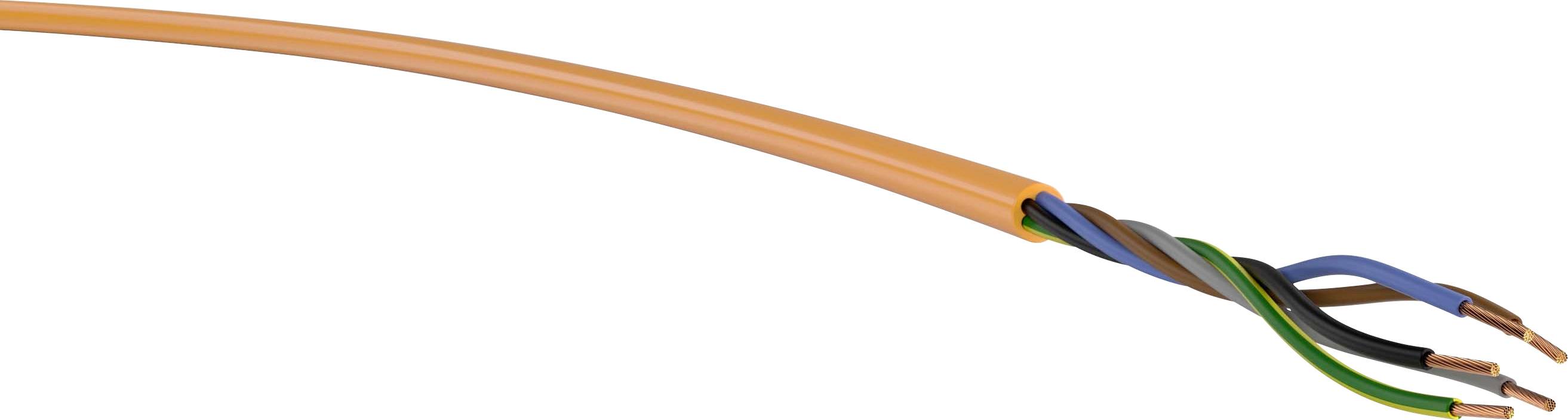 VER H07BQ-F 5G 1,5 Ri. 50 Energieleitung H07BQ-F 5G 1.50mm² Orange 50m