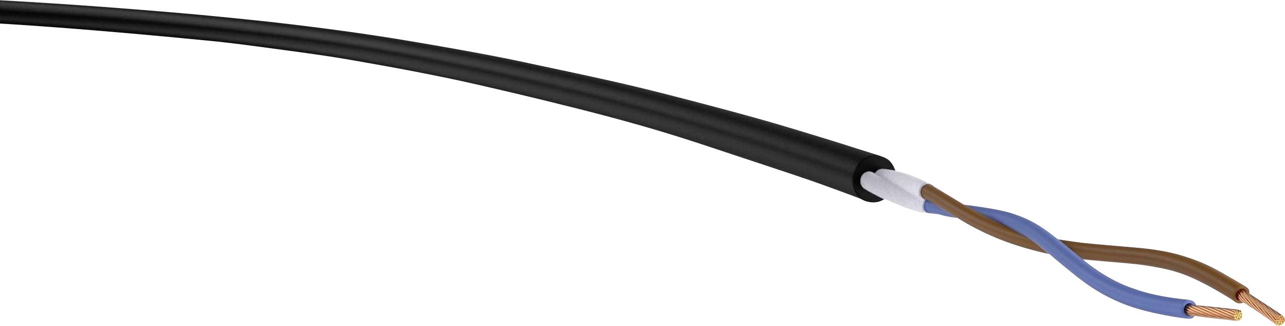 VER H07RN-F 2x 1 Tr.500 Energieleitung H07RN-F 2 x 1mm² Schwarz 500m